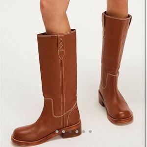 Brown Leather Free People boots